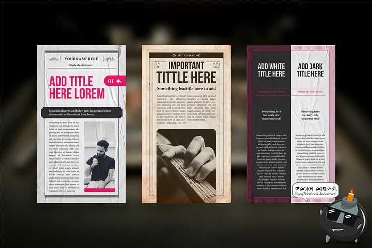 图片[8]-旧报复古发黄报纸风格图文排版文字宣传海报PSD模板AI矢量素材-设计猿