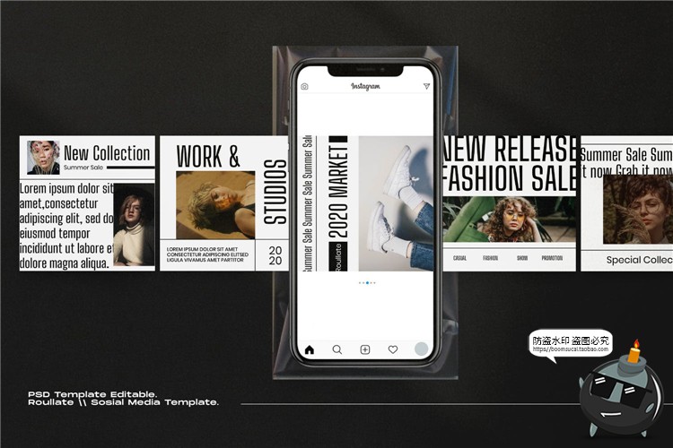 图片[5]-报刊风格报纸风简约单调推广宣传海报故事图文排版PSD模板PS素材-设计猿