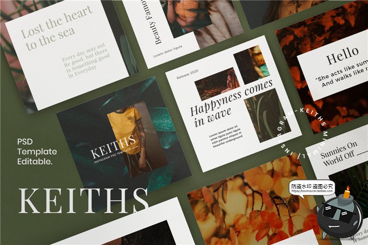 图片[2]-文艺风格品牌新品上新宣传广告海报照片图文排版PSD模板PS素材-设计猿