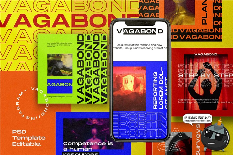 图片[1]-前沿潮流彩色故事照片摄影图片海报介绍图文排版PSD模板PS素材-设计猿