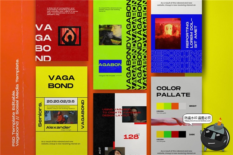 图片[4]-前沿潮流彩色故事照片摄影图片海报介绍图文排版PSD模板PS素材-设计猿