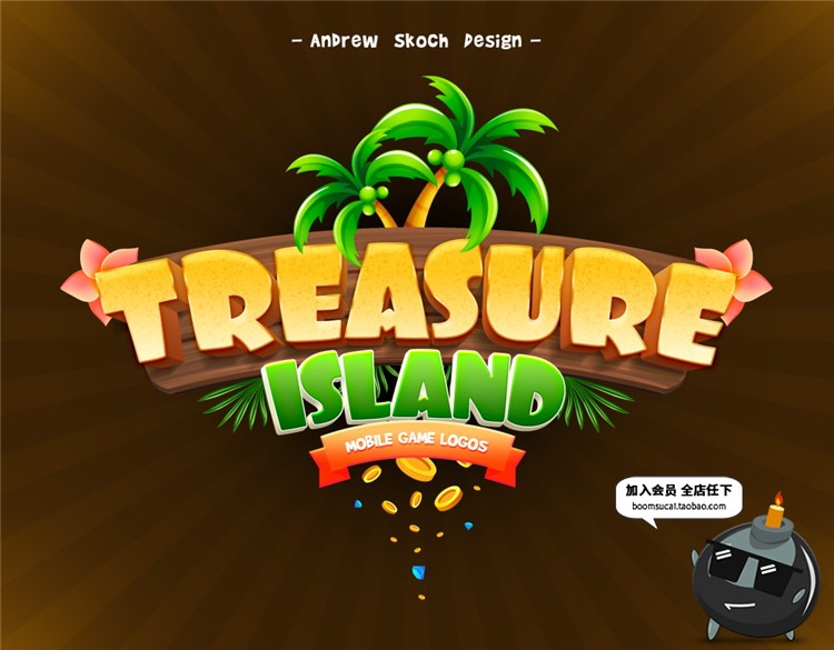 图片[7]-3D立体卡通可爱小游戏标题文字效果图层ALS样式PSD模板PS设计素材-设计猿