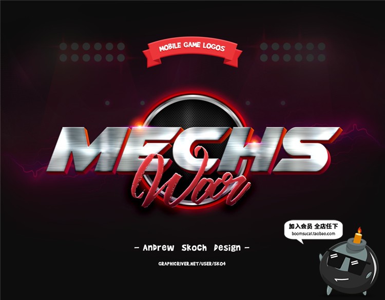 图片[8]-3D立体卡通可爱小游戏标题文字效果图层ALS样式PSD模板PS设计素材-设计猿