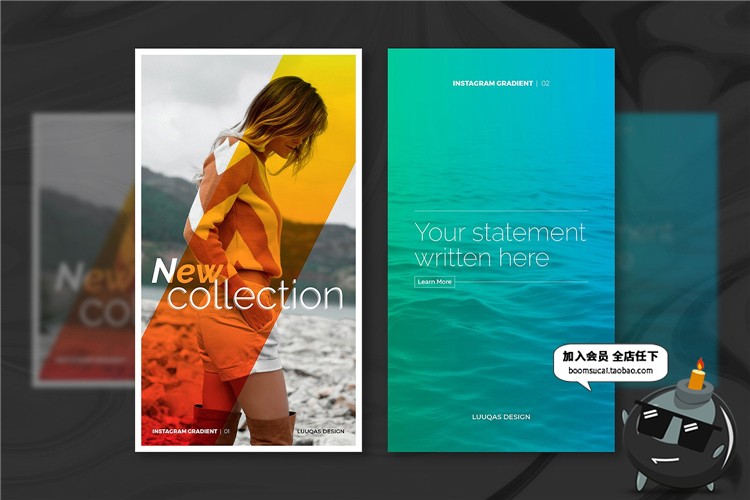 图片[1]-时尚潮流个人海报插图照片排版广告设计PSD分层AI矢量排版PS模板-设计猿