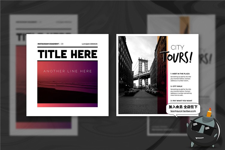 图片[3]-时尚潮流个人海报插图照片排版广告设计PSD分层AI矢量排版PS模板-设计猿