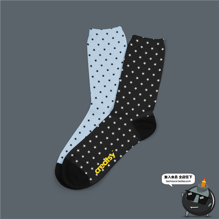 图片[3]-纯棉长袜运动袜棉质袜子吊牌印花品牌提案效果VI贴图样机PSD素材-设计猿