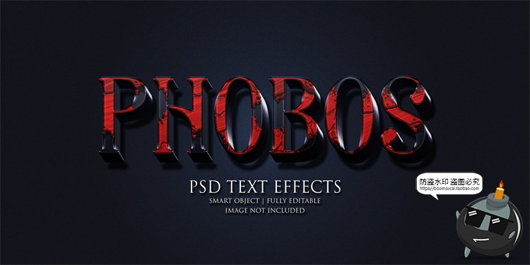 图片[6]-哥特式恶魔魔鬼丛林电影游戏酷炫标题字体特效样式PSD模板PS素材-设计猿