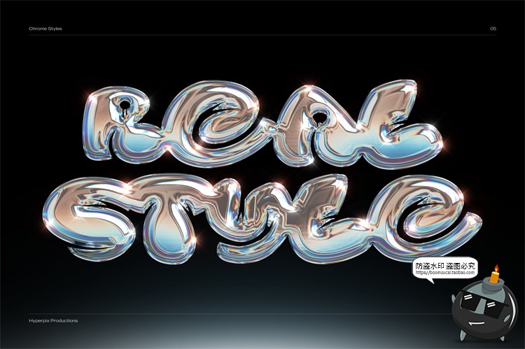 图片[26]-未来派抽象酸性艺术科技铬合金镭射金属文字字体特效PSD模板素材-设计猿
