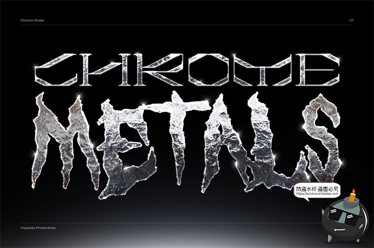 图片[28]-未来派抽象酸性艺术科技铬合金镭射金属文字字体特效PSD模板素材-设计猿