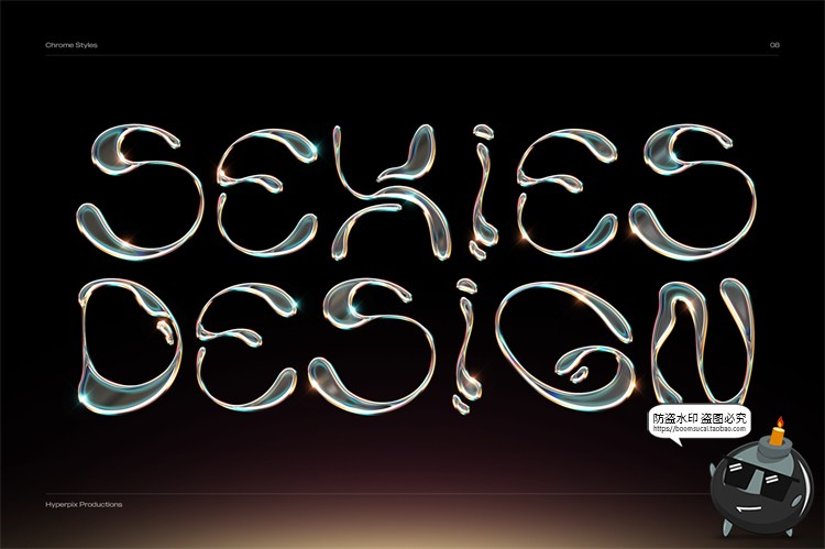图片[29]-未来派抽象酸性艺术科技铬合金镭射金属文字字体特效PSD模板素材-设计猿