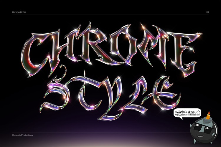 图片[30]-未来派抽象酸性艺术科技铬合金镭射金属文字字体特效PSD模板素材-设计猿
