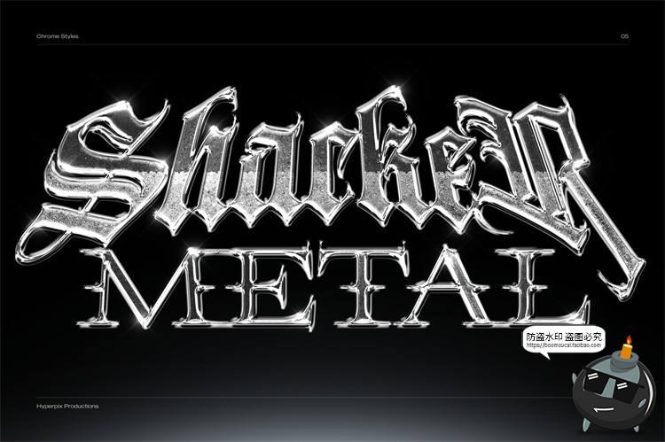 图片[37]-未来派抽象酸性艺术科技铬合金镭射金属文字字体特效PSD模板素材-设计猿