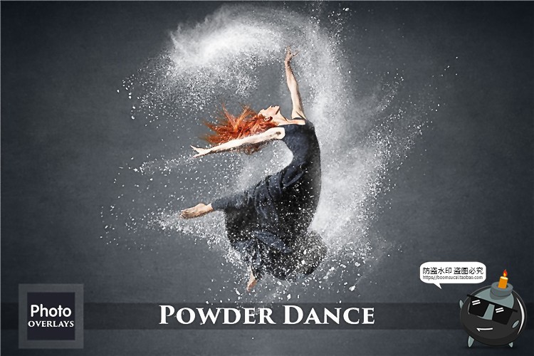 图片[1]-白色粉末烟雾爆炸效果特效照片后期合成黑底叠层JPG图片PS素材-设计猿