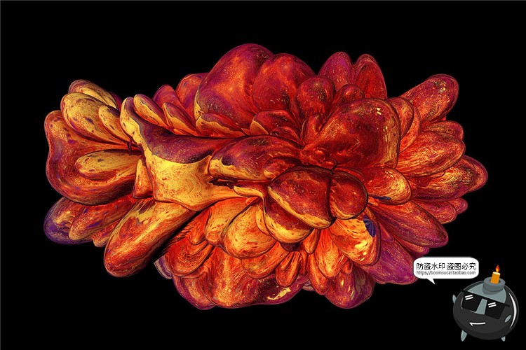 图片[4]-抽象液体石块震撼绚丽形状艺术装饰背景底纹纹理PNG免抠PS素材-设计猿