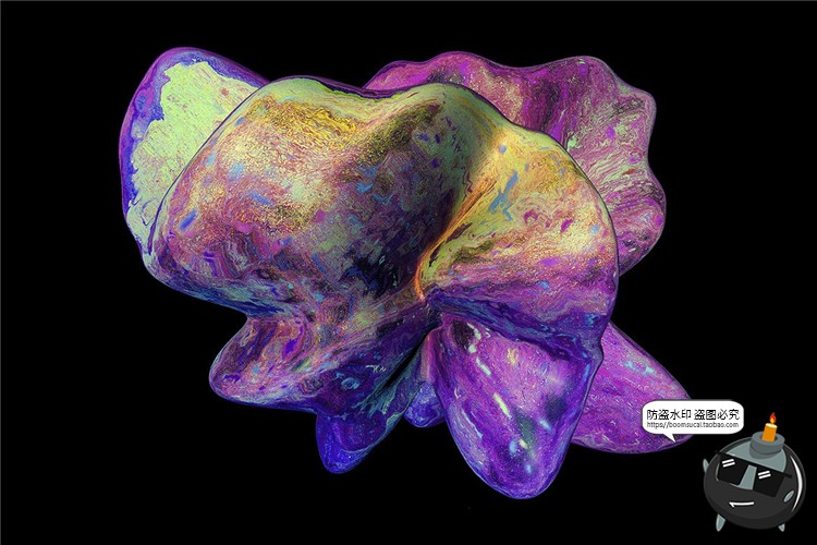 图片[11]-抽象液体石块震撼绚丽形状艺术装饰背景底纹纹理PNG免抠PS素材-设计猿