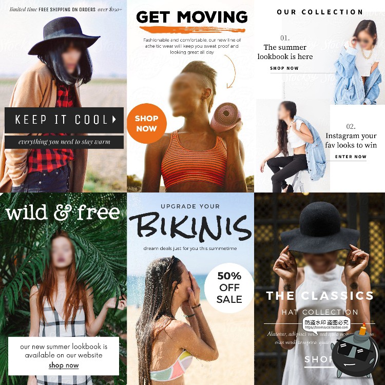 图片[2]-欧美风时尚杂志画册封面文字排版排列平面海报PSD模板素材附字体-设计猿