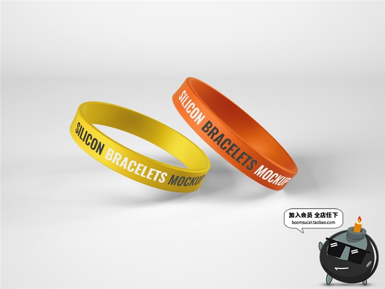 图片[3]-橡胶硅胶手环腕带品牌智能贴图效果展示vi提案样机PSD模板PS素材-设计猿