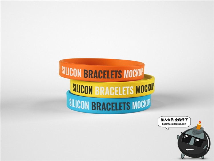 图片[4]-橡胶硅胶手环腕带品牌智能贴图效果展示vi提案样机PSD模板PS素材-设计猿