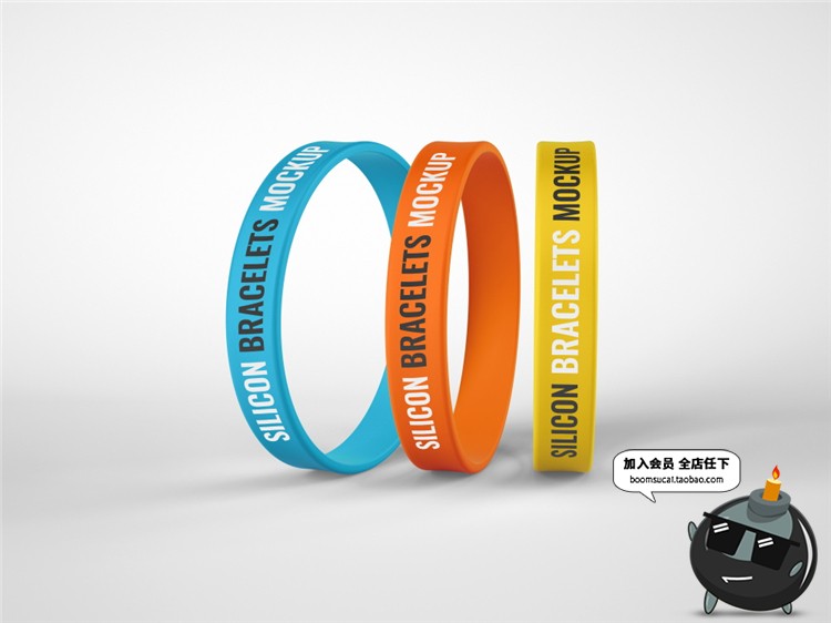 图片[6]-橡胶硅胶手环腕带品牌智能贴图效果展示vi提案样机PSD模板PS素材-设计猿