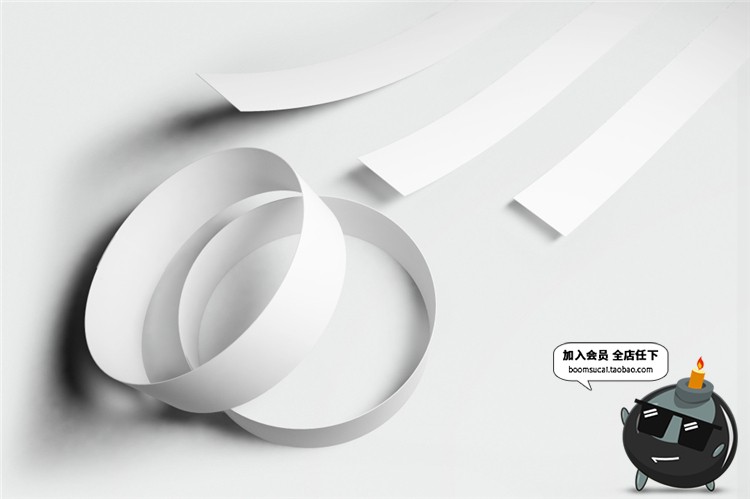 图片[14]-纸质手环腕带圆环装饰样机智能贴图效果展示vi提案PSD模板PS素材-设计猿