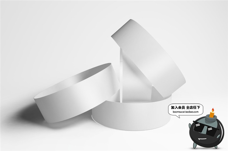 图片[19]-纸质手环腕带圆环装饰样机智能贴图效果展示vi提案PSD模板PS素材-设计猿