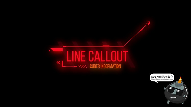 图片[6]-科技风指示文本框抽象赛博朋克文字排版主标题PS样式PSD模板素材-设计猿