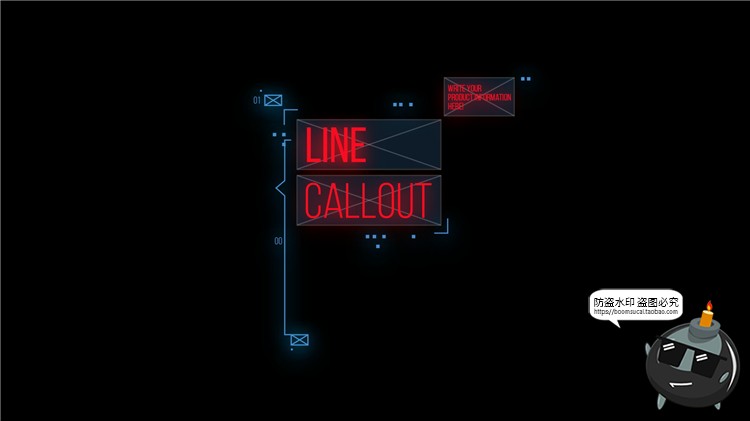 图片[7]-科技风指示文本框抽象赛博朋克文字排版主标题PS样式PSD模板素材-设计猿
