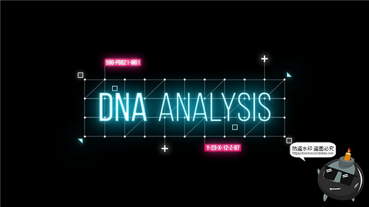 图片[1]-科技风抽象赛博朋克霓虹创意文字排版标题框PS样式PSD模板素材图-设计猿