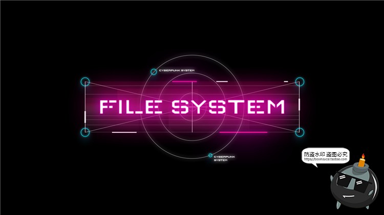 图片[11]-科技风抽象赛博朋克霓虹创意文字排版标题框PS样式PSD模板素材图-设计猿