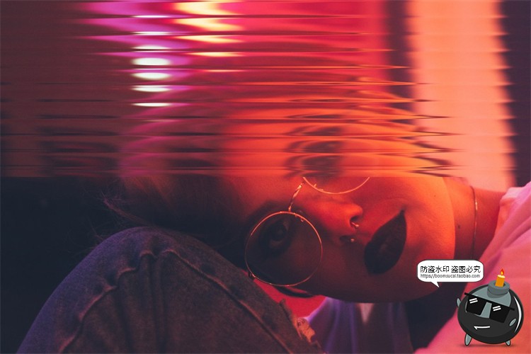 图片[3]-流行透明波浪玻璃纹滤镜百叶窗波浪图片效果PSD置换滤镜PS素材-设计猿