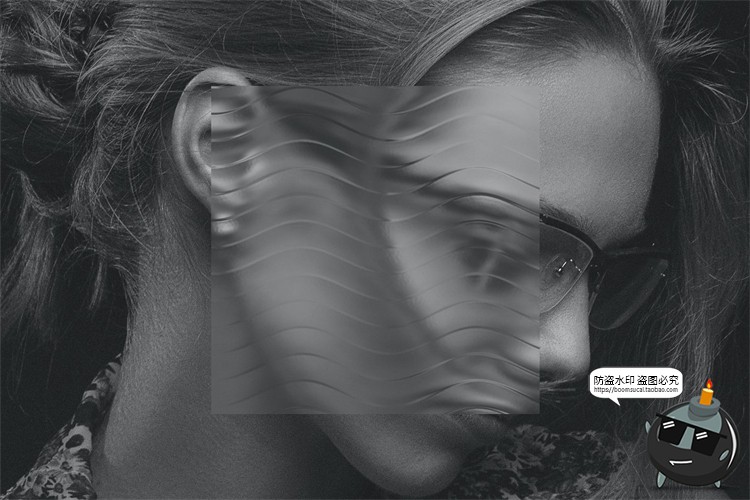 图片[4]-流行透明波浪玻璃纹滤镜百叶窗波浪图片效果PSD置换滤镜PS素材-设计猿