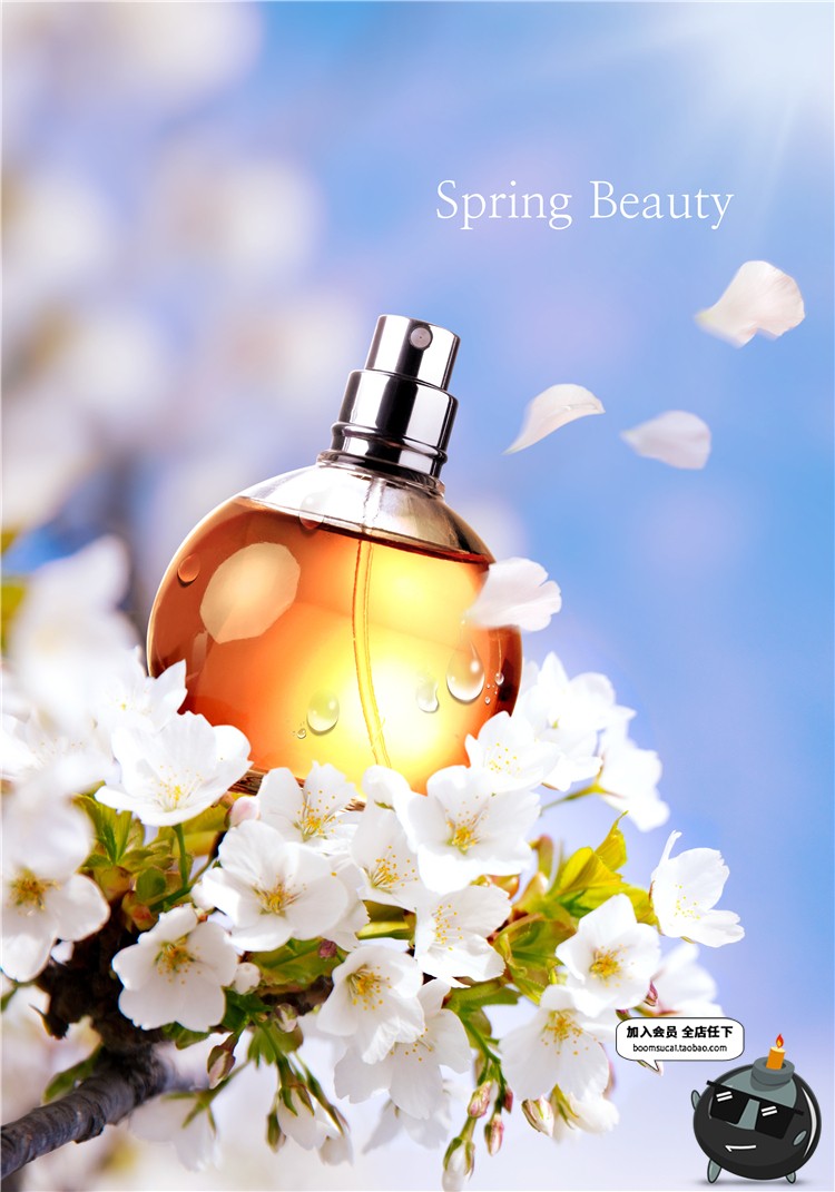 图片[7]-唯美鲜花浪漫梦幻花瓣花海化妆品香水植物海报PSD模板设计PS素材-设计猿
