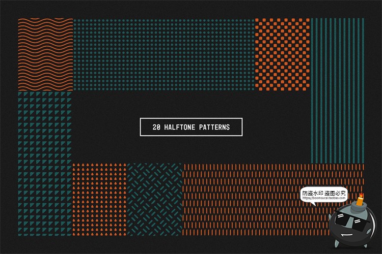 图片[4]-复古新潮流做旧丝网印刷变色半调点阵纹理视觉效果PSD模板PS素材-设计猿