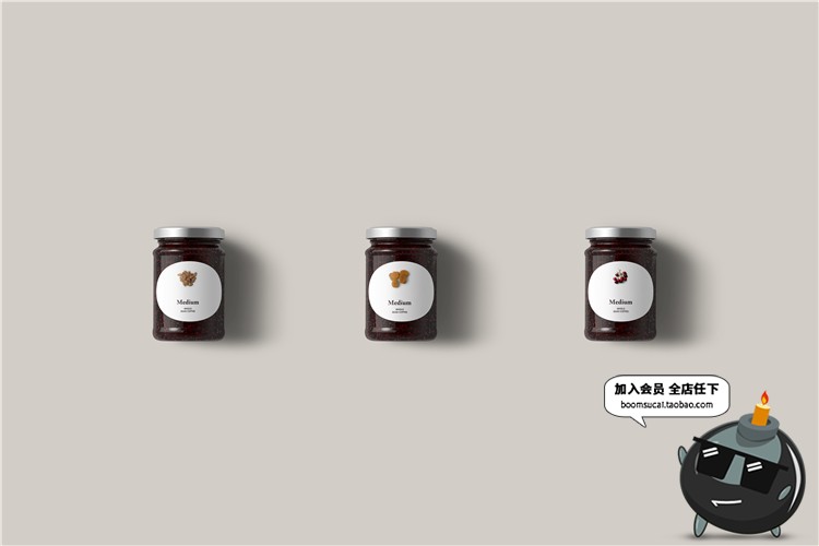图片[7]-食品零食坚果五谷罐子瓶子包装袋品牌VI样机模板PSD分层设计素材-设计猿