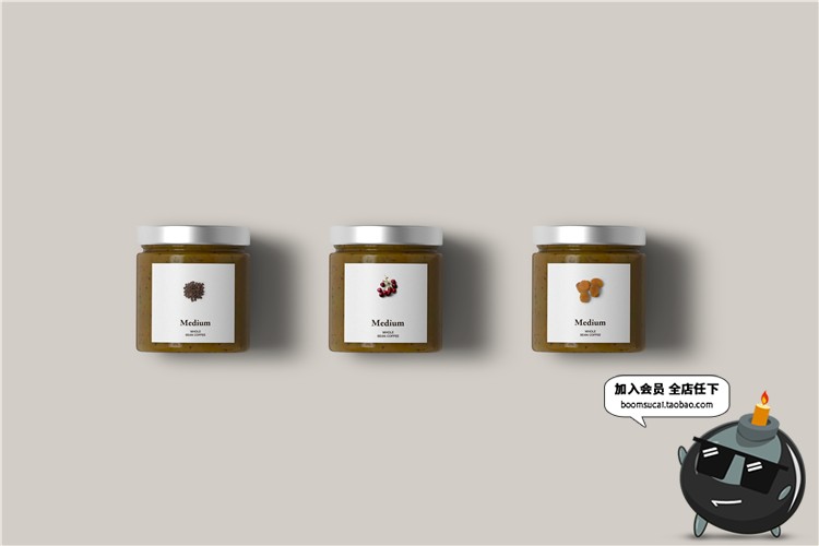 图片[14]-食品零食坚果五谷罐子瓶子包装袋品牌VI样机模板PSD分层设计素材-设计猿