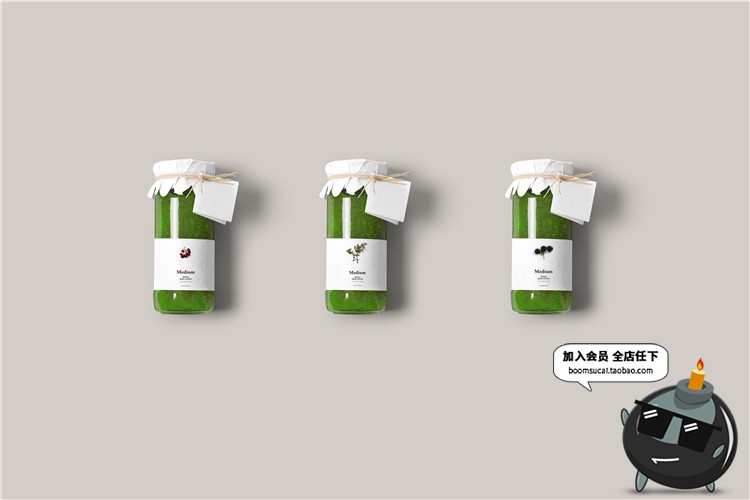 图片[17]-食品零食坚果五谷罐子瓶子包装袋品牌VI样机模板PSD分层设计素材-设计猿