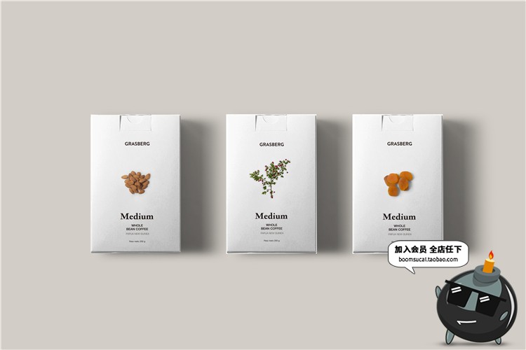 图片[29]-食品零食坚果五谷罐子瓶子包装袋品牌VI样机模板PSD分层设计素材-设计猿