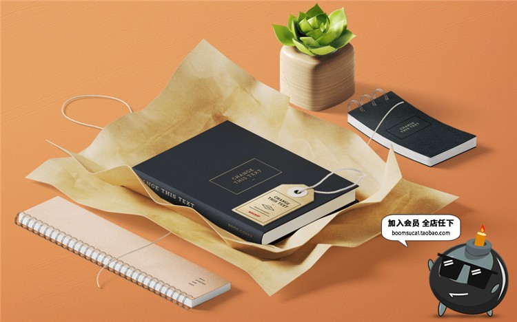 图片[4]-企业商务文具桌面用品装饰摆件场景VI设计展示模型PS样机模板素材-设计猿