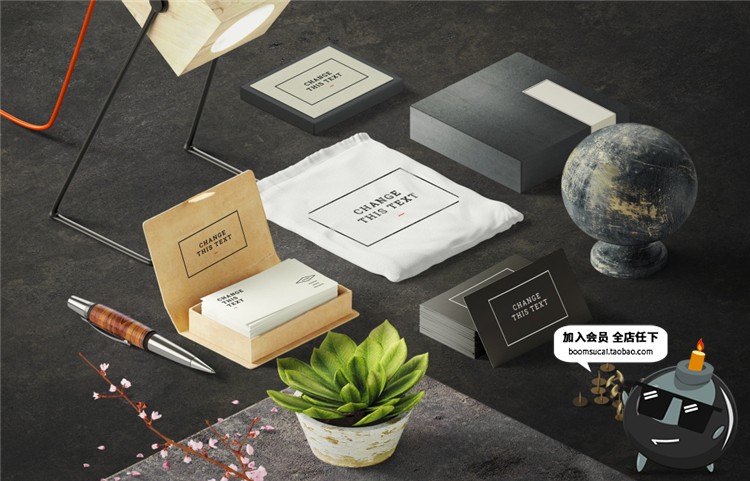 图片[11]-企业商务文具桌面用品装饰摆件场景VI设计展示模型PS样机模板素材-设计猿