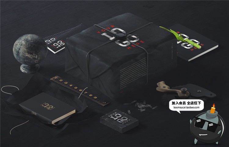 图片[13]-企业商务文具桌面用品装饰摆件场景VI设计展示模型PS样机模板素材-设计猿