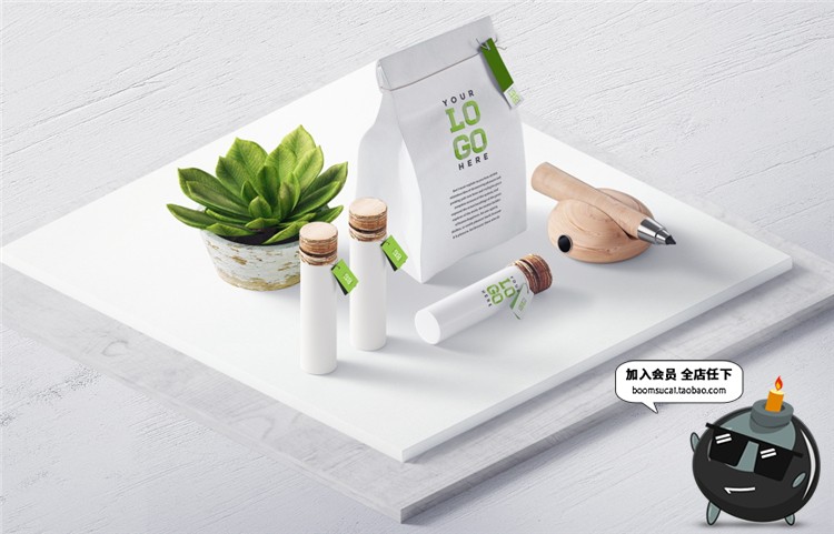 图片[16]-企业商务文具桌面用品装饰摆件场景VI设计展示模型PS样机模板素材-设计猿