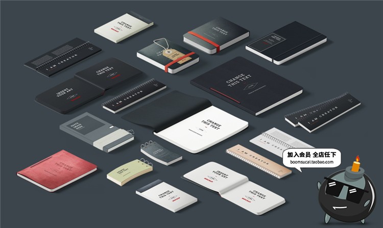 图片[32]-企业商务文具桌面用品装饰摆件场景VI设计展示模型PS样机模板素材-设计猿