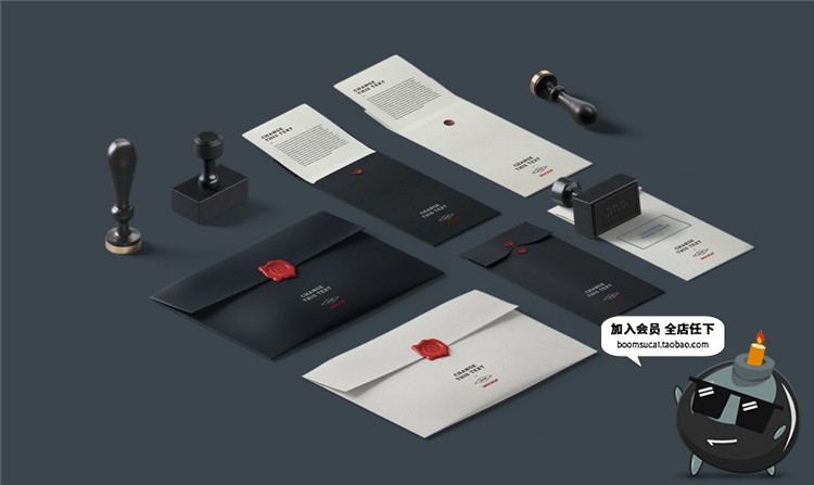 图片[37]-企业商务文具桌面用品装饰摆件场景VI设计展示模型PS样机模板素材-设计猿