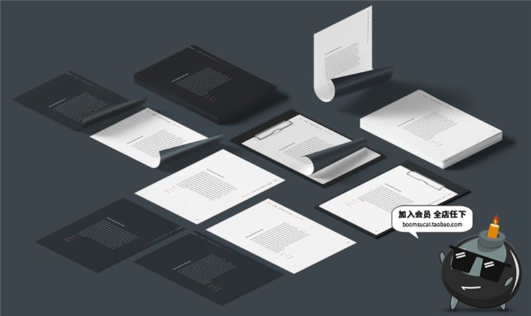图片[38]-企业商务文具桌面用品装饰摆件场景VI设计展示模型PS样机模板素材-设计猿