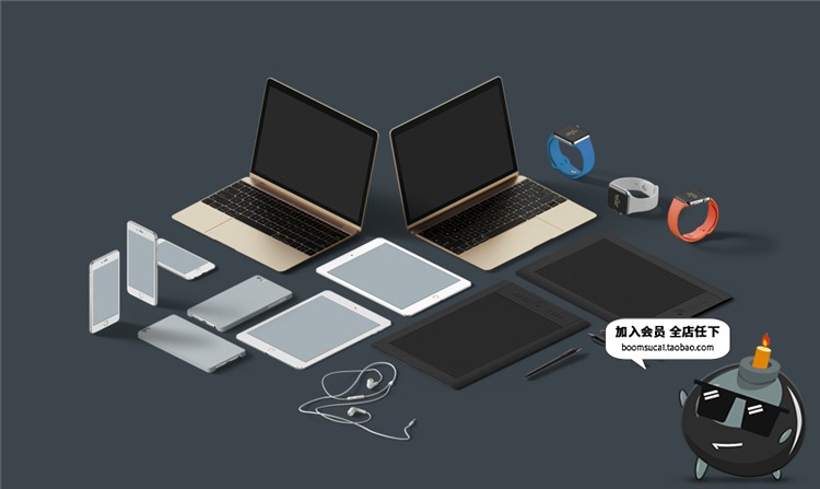 图片[43]-企业商务文具桌面用品装饰摆件场景VI设计展示模型PS样机模板素材-设计猿