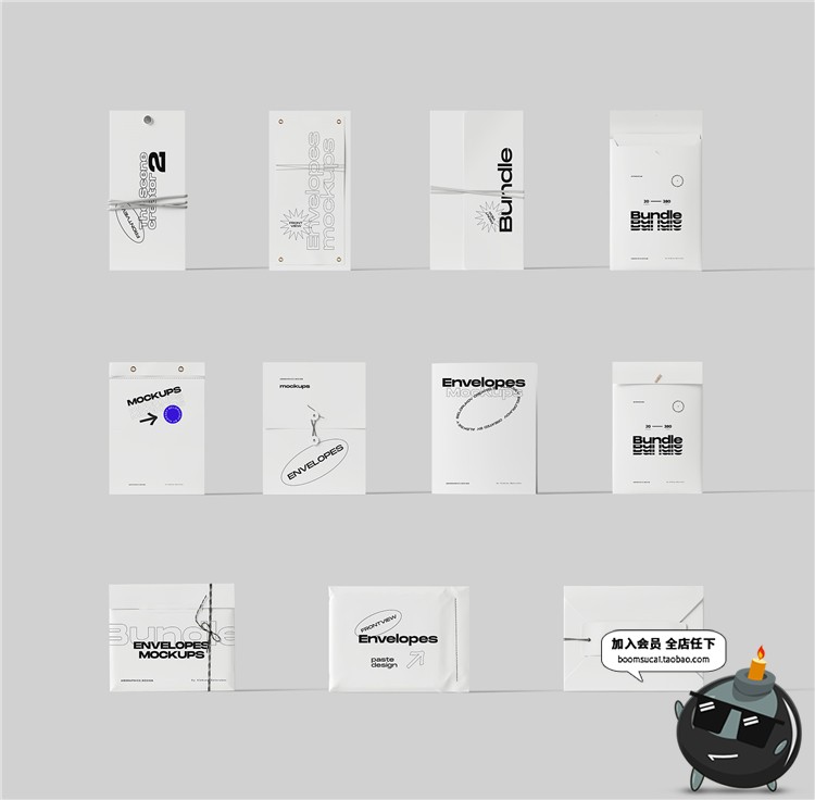图片[10]-北欧文艺轻奢风品牌包装Vi展示样机场景元素模型PSD模板PS素材-设计猿