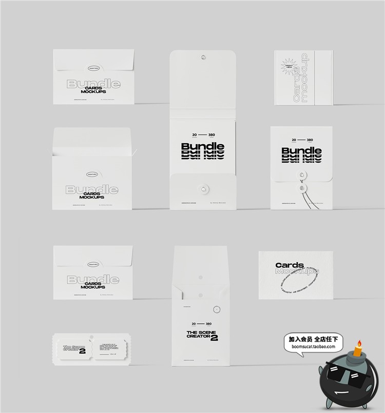 图片[13]-北欧文艺轻奢风品牌包装Vi展示样机场景元素模型PSD模板PS素材-设计猿
