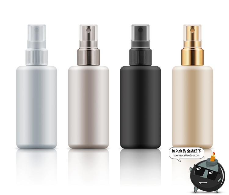 图片[14]-美容化妆品护肤品美妆精油黑白色瓶子包装AI矢量模型分层素材模板-设计猿