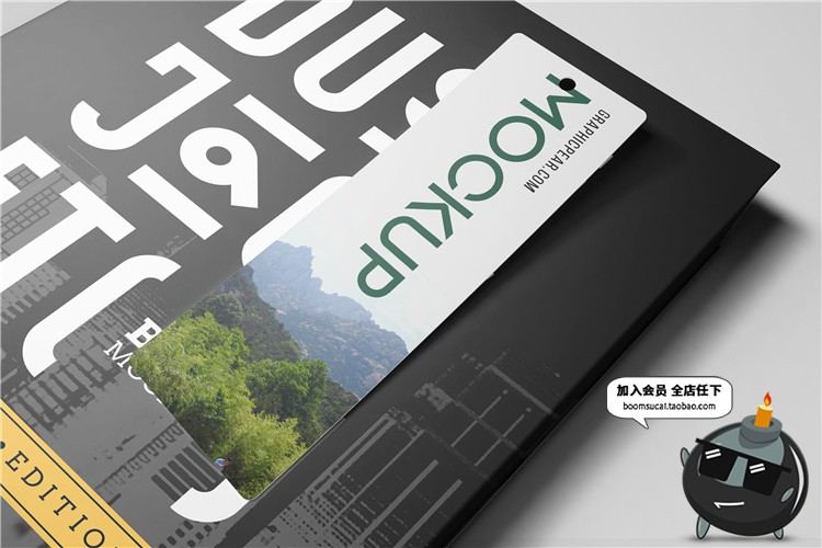 图片[13]-书签吊牌夹书签智能贴图文创样机卡片VI模板展示图PSD设计PS素材-设计猿