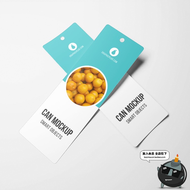 图片[22]-书签吊牌夹书签智能贴图文创样机卡片VI模板展示图PSD设计PS素材-设计猿